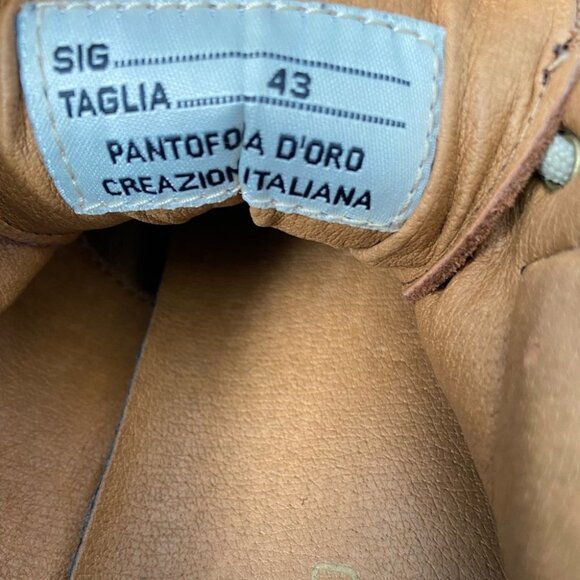 PANTOFOLA d'Oro Tan Leather Sneakers Inspired by Soccer Football Men’s Size 10 - Picture 7 of 7